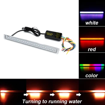 Colorat Curge LED-uri de Lumină de inmatriculare Universal Pentru BMW, Ford, Chevrolet Buick Dodge E39 E46 Portbagaj Lumina de Avertizare de Styling Auto
