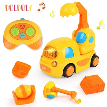 DODOLY Jucării pentru 2 Ani Băieți Fete Jucării Toddler Cadouri de Ziua de nastere de Control de la Distanță Masina de Jucării pentru Copii de Inginerie de Construcții