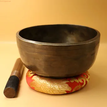Nepal Îngroșat Tibetan Singing Bowl Set Handmade Terapie De Sunet Yoga Meditație Cupru Chime Șapte Chakra Buddha Cadou