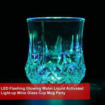 Dropshipping LED Intermitent Stralucitoare Apa Lichid Activat de Lumina-up Vin Pahar de Bere Cana Cana Luminos Bara de Partid Bea Cupa en-Gros