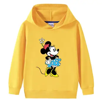 Disney Toamna Mickey Bumbac Copii Fete Băieți Hanorace Îmbrăcăminte Exterioară Pentru Copii Cu Gluga Pulover Tricoul Pentru Baby Boy Fata