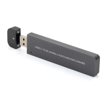 NVME/M2 SSD SATA Caz USB3.1 M. 2 NVMe/SATA Hard Disk Mobil Caz SSD Extern Cutie Spr 2TB pentru a Câștiga Mac sistem de OPERARE Linux SSD Cabina