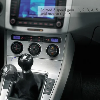 KKMOON auto-styling 5 Viteze Butonul de Schimbare de Boot de pe Stick Gaiter Cadru pentru VW Passat B6 Negru buton de viteze