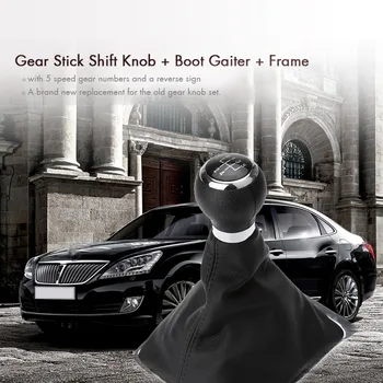 KKMOON auto-styling 5 Viteze Butonul de Schimbare de Boot de pe Stick Gaiter Cadru pentru VW Passat B6 Negru buton de viteze