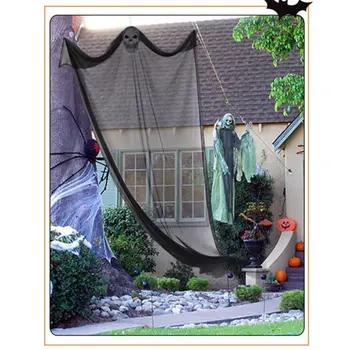 11ft Halloween Prop Agățat Înfricoșător Decor, Schelet de Zbor Fantomă Înfiorător Ornament pentru Exterior Curte, Grădină, Terasă Copac Bar