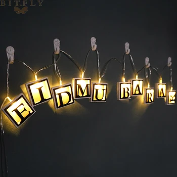 Eid Mubarak Decor Ghirlandă cu LED-uri Șir Lumina Ramadan Decoratiuni pentru Casa Islamice Musulmane Festival Petrecere Cadou Ornament de Lumină LED-uri 2M
