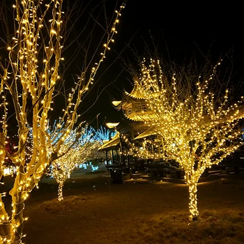 LED Lumini de Crăciun Șir Cer, Stele, Lumini în aer liber Led Lumini de Decor Mall în aer liber Șir de Sârmă Lumini