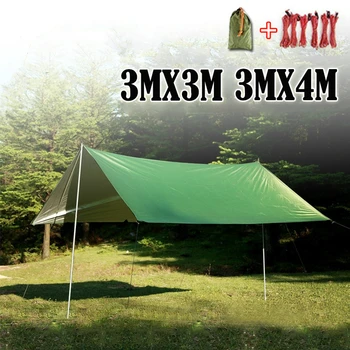 Ultralight Tent rezistent la Uzura Multi-funcțional Prelata Cort de Camping Adăpost Pânză Umbrelă de soare Mat pentru Exterior Hamac Drumeții Plaja