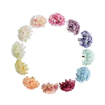 100buc flori artificiale 4.5 CM mătase floare hortensie cap pentru petrecerea de nunta decor acasă DIY cununa cutie de cadou album ambarcațiuni