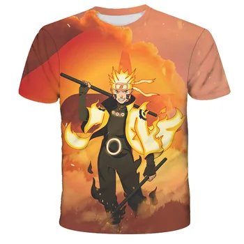 Japonia Harajuku anime Naruto pentru copii T-shirt boys T-shirt imprimat 2021 noi de vara Fete de Moda cu maneci scurte T-shirt