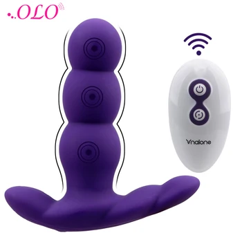 OLO fără Fir Control de la Distanță de 360 de Grade de Rotație Vibrator din Silicon Vaginale G-Spot Stimula Portabil Vibrator Anal Plug