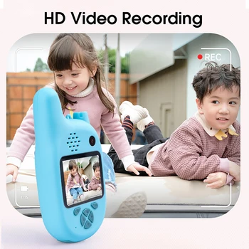 Copiii Walkie Talkie cu VCR Fierbinte 1080P,Mp3 Recorder Video Foto 8Million Pixeli Inteligent aparat de Fotografiat Digital pentru Copii Jocuri de Puzzle Cadou