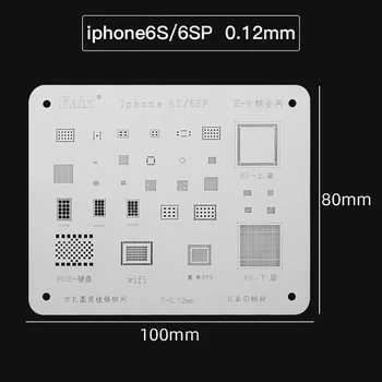 6 Buc/lot de Înaltă calitate IC Cip BGA Reballing Stencil Kituri Set de Lipire Model pentru iPhone 11 pro Max XS XR X 8 7 6S 6 Plus