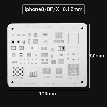 6 Buc/lot de Înaltă calitate IC Cip BGA Reballing Stencil Kituri Set de Lipire Model pentru iPhone 11 pro Max XS XR X 8 7 6S 6 Plus
