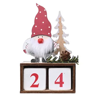 Scoala De Lemn Ornament Calendar Numărătoarea Inversă Mos Craciun Copii Adulți Cadou De Familie Petrecere Desktop Living Decor De Crăciun Artizanat