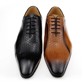 Autentic 2020 barbati pantofi rochie chaussure homme cuir oxford Dantela sus pantofi pentru bărbați pantofi din piele sapato biroul pantofi pentru bărbați