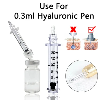 0,3 ml 10/20/50 Seringă Fiolă set de Cap Hialuronic Accesorii pen Non Invazive pentru Atomizor hyaluronique pen Anti-rid