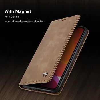 Magnetic Portofel din Piele de Caz Pentru iphone 11 Pro Max Carte de Flip de 360 de Acoperire Pentru XR XS Max 8 7 6 Plus de Lux la Șocuri Titularului Cardului