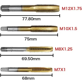20buc Aliaj de Oțel M3-M12 Filet Metric sârmă atingerea Prize Atingeți Cheie Mor Cheie Mână Atingând Hardware Set de scule