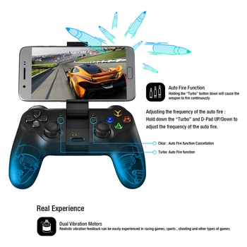 GameSir T1s Bluetooth Gamepad Wireless Mobile Controler de Joc Dual Conexiune fără Fir pentru PUBG Call of Duty Android PC Joystick
