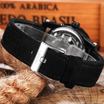 Relojes Hombre OUBAOER Moda Mens Ceasuri de Top de Brand de Lux pentru Bărbați Curea din Piele Cuarț Ceasuri Barbati Ceas Relogio Masculino