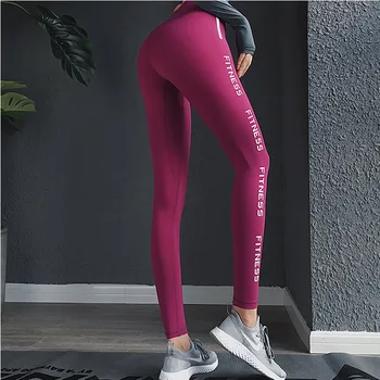 Sport Leggging Femei Scrisoare De Imprimare Yoga Pantaloni Talie Mare Burtica Control Activewear Execută Antrenament De Fitness Gymwear Șold Sexy Ridicare