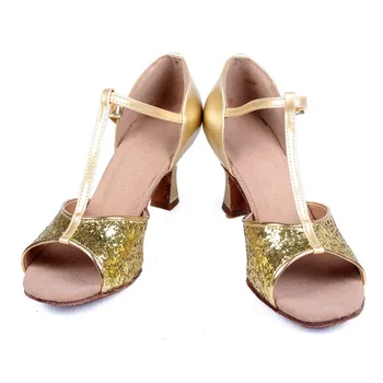 De Brand Nou pentru Femei Ballroom Tango Pantofi de Dans cu toc de Vânzare Promovarea Pu/Satin latină Pantofi de Dans de Fete Sandale