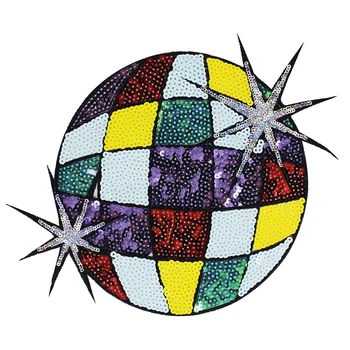 Sequin Spațiu Planeta Model de Broderie Patch-uri Aplicatiile Haine Insigne Coase pe Autocolant pentru T-shirt Decor 5pieces
