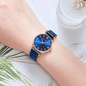 MINI FOCUS Femei Ceasuri de Top de Brand de Lux Albastru Ceas de Moda pentru Femei Analog Cuarț Ceas Doamnelor din Oțel Inoxidabil Ceas Montre Femme
