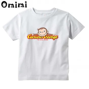Copii curiosul George de Design de Tricou Baieti/Fete Kawaii Drăguț Desene animate cu Maneci Scurte Topuri pentru Copii Funny T-Shirt,ooo3067