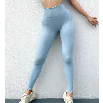 Yushuhua Înaltă Talie Pantaloni Femei fără Sudură Yoga Jambiere de Funcționare uscare Rapidă Pantaloni Sport Sală de Fitness Jambiere Sport