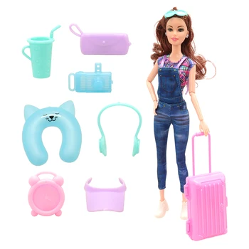 Moda Handmade 30 Articole /lot= 10 Haine de Păpuși 10 Pantofi Papusa 8 Trai accesorii Culori Aleatorii Portbagaj Mașină de Jucărie Pentru Barbie Joc