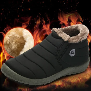 Iarna barbati Bumbac Pantofi pentru Bărbați Cald Impermeabil Cizme de Zapada 48 de Femei de Iarnă Boot Glezna Moale Cald Iarna Iubitor de Adidași Mama Boot