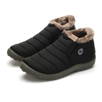 Iarna barbati Bumbac Pantofi pentru Bărbați Cald Impermeabil Cizme de Zapada 48 de Femei de Iarnă Boot Glezna Moale Cald Iarna Iubitor de Adidași Mama Boot