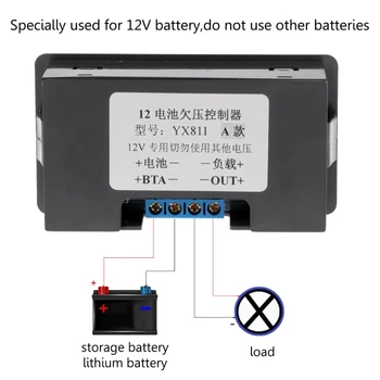 12V Baterie de Joasă Tensiune Întrerupător Pe Protecție Subtensiune Controler DC