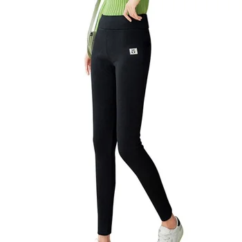 Iarna Femei Jambiere Catifea Caldă Leggins Plus Dimensiune Inaltime Talie Elastic Pantaloni Doamnelor Cașmir De Culoare Solidă Jambiere 2021 Ieftine