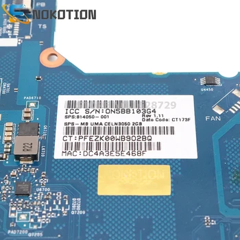 NOKOTION 814050-001 Pentru HP Pavilion 14-AC G4 240 Laptop placa de baza SR29H N3050 CPU 2 GB RAM la Bord
