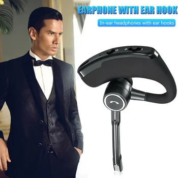 V8-urile de Afaceri Negru Cască Bluetooth cu Cârlig Ureche de Reducere a Zgomotului USB Reîncărcabilă, fără Fir În ureche Căști cu Microfon