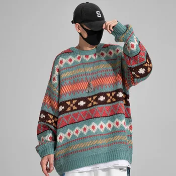 ZAZOMDE Hip Hop Pulover Barbati Iarna Haine Groase coreean Streetwear Barbati pulovere și Pulovere Harajuku Ulzzang Tipărite Cald