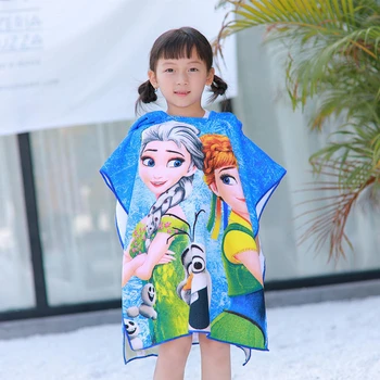 Disney Frozen Elsa, Anna Masini Sofia cu Glugă prosop halat de baie pentru copii desene animate moale poate purta prosop de plaja pentru baieti fete