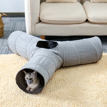 De Înaltă Calitate Sude De Companie Tunel Lung Pisica Catel De Iepure Teaser Amuzant Ascunde Tunel Jucarii Cu Mingea Pliabile Cat Tunel