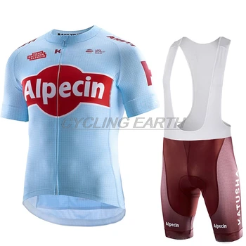 KATUSHA 2019 Bărbați Vară Ciclism Set Uniform Maillot Ropa Ciclismo Jersey Biciclete Biciclete Purta MTB Gel Pad Alpecin