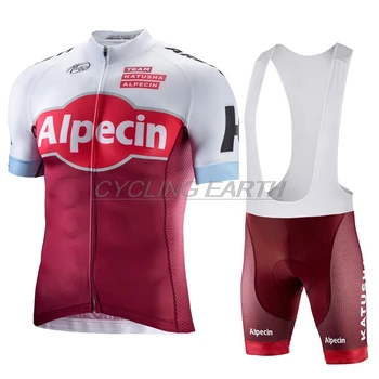 KATUSHA 2019 Bărbați Vară Ciclism Set Uniform Maillot Ropa Ciclismo Jersey Biciclete Biciclete Purta MTB Gel Pad Alpecin