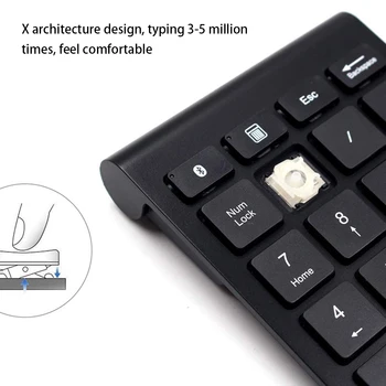Tastatură de culoare neagră, 22 Taste MIni tastatura Numerică Bluetooth Tastatură Numerică Suport Windows, iOS, Android Sistem de Brand Nou