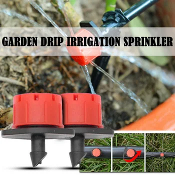 50 Buc Reglabil Dripper Roșu Micro Irigare prin Picurare Udare Anti-colmatare Emițător Grădină Consumabile pentru Furtun de 1/4 inch