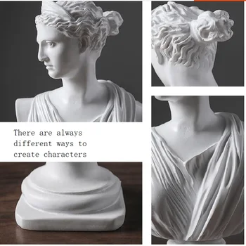 Mini Rășină Ipsos Statuie Retro Mici Avatar Schiță Practica Greacă Antică Mitologia Romană Figura Model Meserii Decor Acasă