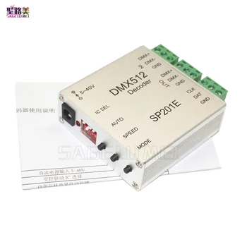 SP201E DMX512 decodor de instrucțiuni de operare 2048 pixeli led-uri controler suport pentru aproape orice fel de LED-DRIVER-IC controler RGB