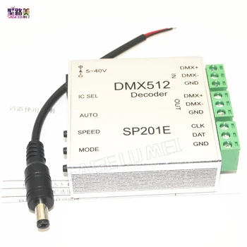 SP201E DMX512 decodor de instrucțiuni de operare 2048 pixeli led-uri controler suport pentru aproape orice fel de LED-DRIVER-IC controler RGB