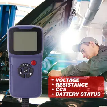 Digital 12V Baterie de Masina Tester Masina Vehicul LCD Test Baterie Analizor Automat de Tensiune în Sistem ohm CCA Test de Instrumente de Diagnosticare