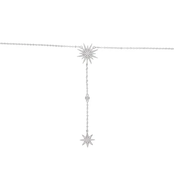 Y arcan argint de culoare colier moda 2019 cadou de Crăciun starburst north star charm pandantiv coliere